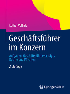 cover image of Geschäftsführer im Konzern
